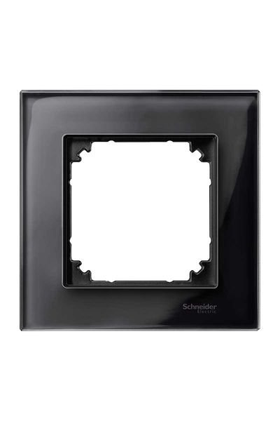 Schneider (MTN404103) Tekli çerçeve, M-Elegance Glass, Oniks siyah
