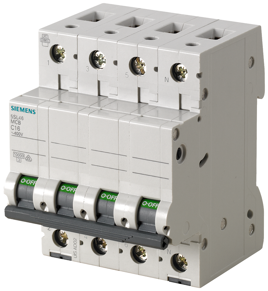 Siemens 5SL4613-7 13A; 3+N; 70mm OTOMAT; ANAHTARLI OTOMATİK SİGORTA; 10kA; C TİPİ; YAVAŞ KARAKTERLİ