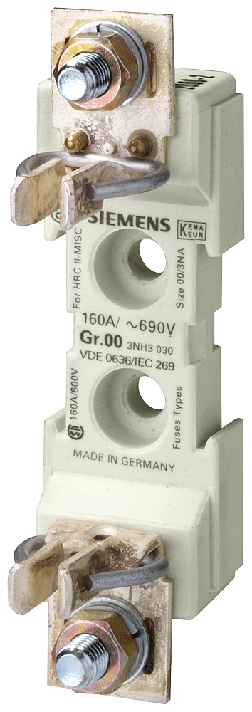 Siemens 3NH3030 NH-BIÇAKLI SİGORTA ALTLIĞI; 160 A; MONOFAZE; BOY 000; BOY 00; 34mm