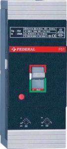 Federal MCCB F51N 4P 225A 36kA/415Vac In 8In 40 °C,Icu=Ics=%100- Sabit