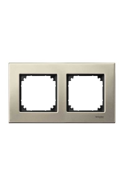 Schneider (MTN403205) İkili çerçeve, M-Elegance Glass, Titanyum