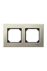 Schneider (MTN403205) İkili çerçeve, M-Elegance Glass, Titanyum