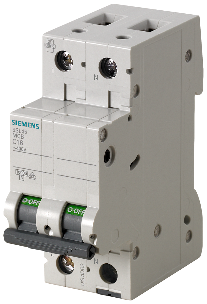 Siemens 5SL4506-7 6A; 1+N; 70mm OTOMAT; ANAHTARLI OTOMATİK SİGORTA; 10kA; C TİPİ; YAVAŞ KARAKTERLİ