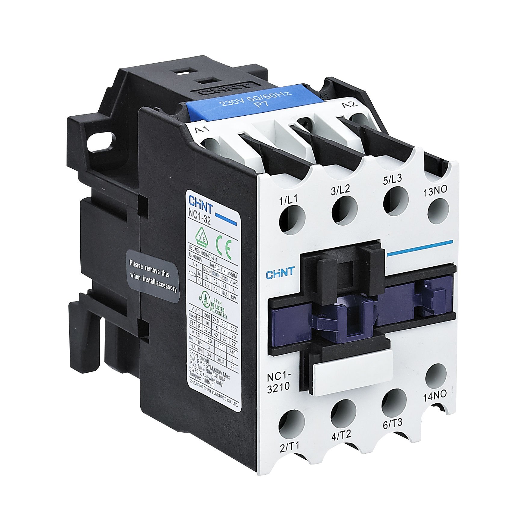 Chint (221722) NC1-2504 220V AC Bobinli 4 Kutuplu Kontaktör, 11kW, 25A (AC-3), 40A (AC-1)