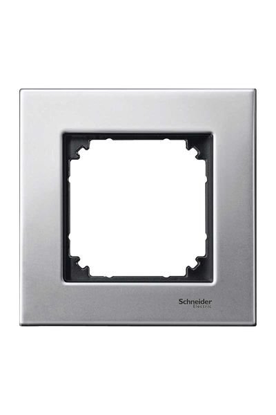 Schneider (MTN403160) Tekli çerçeve, M-Elegance Glass, Platinyum gümüşü