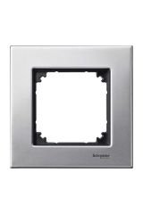 Schneider (MTN403160) Tekli çerçeve, M-Elegance Glass, Platinyum gümüşü