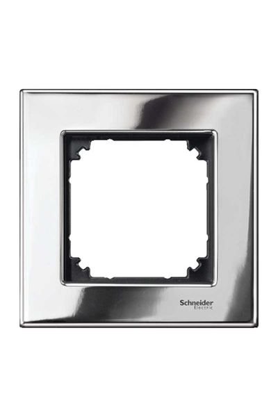 Schneider (MTN403139) Tekli çerçeve, M-Elegance Glass, Krom