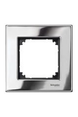 Schneider (MTN403139) Tekli çerçeve, M-Elegance Glass, Krom