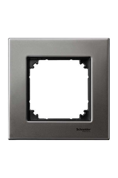 Schneider (MTN403114) Tekli çerçeve, M-Elegance Glass, Rodyum grisi