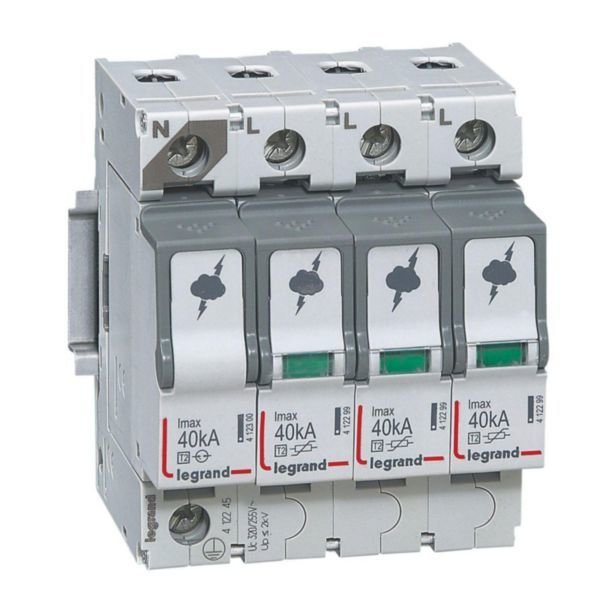 Legrand (412245) Sayaç sonrası için parafudr Tip 2 C tipi Imax 40kA Up:1.7kV 3