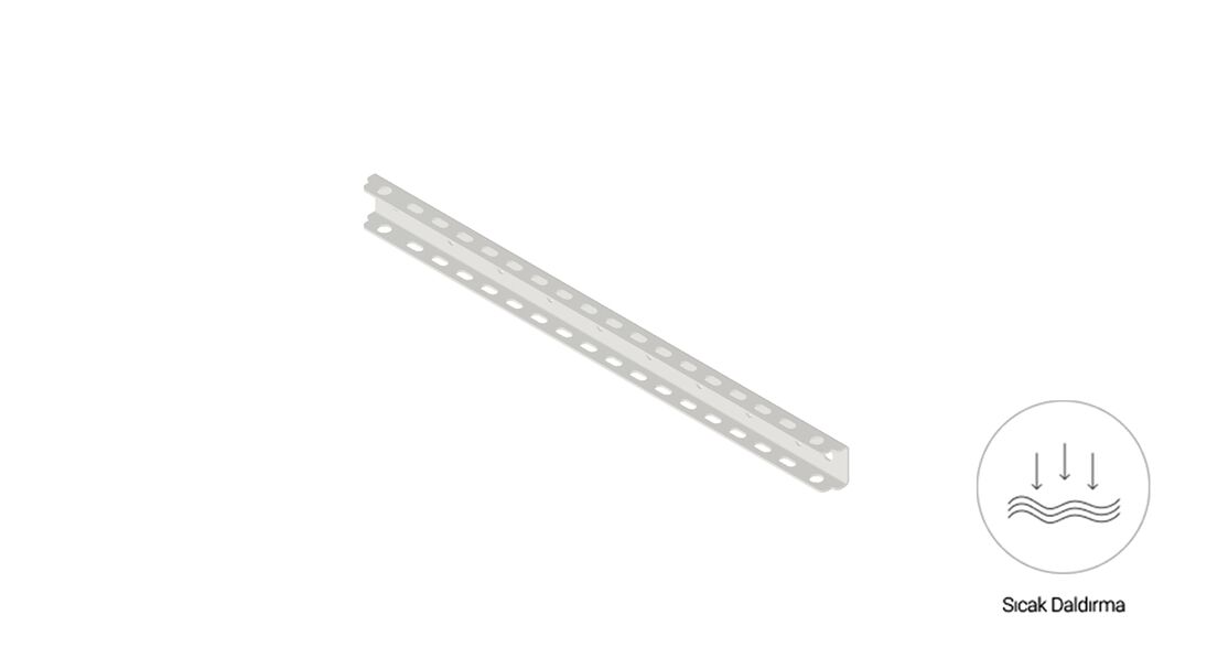 EAE AT4 400 - Çift Tij Kanal Taşıyıcı (2mm) - Sıcak Daldırma