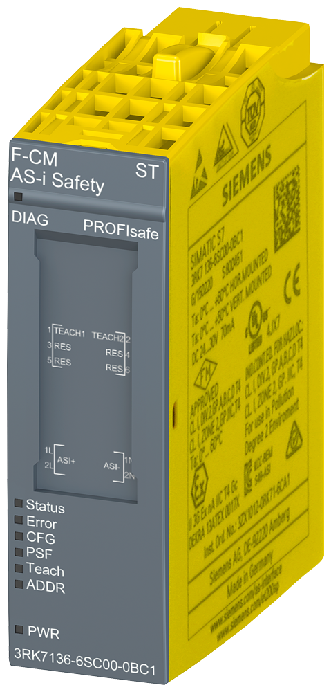 Siemens 3RK7136-6SC00-0BC1 F-CM AS-i Safety ST  (Base Unit ayrıca sipariş edilmelidir.)