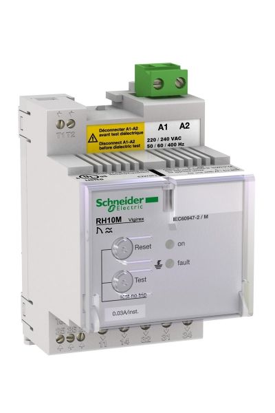 Schneider (56130) RH10M 220/240 V AC 50/60/400 Hz SENSITIVITY 0.03 A INSTANTANEOUS