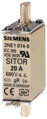 Siemens 3NE1815-0 SITOR SİGORTA; 690V AC; gR/gS; 25A; BOY:000