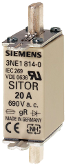 Siemens 3NE1814-0 SITOR SİGORTA; 690V AC; gR/gS; 20A; BOY:000