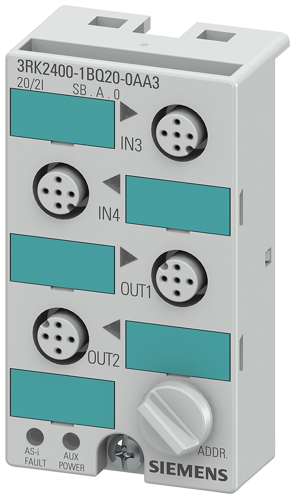 Siemens 3RK2400-1BQ20-0AA3 AS-I K45 Slave - 2DI/2DO (2A)