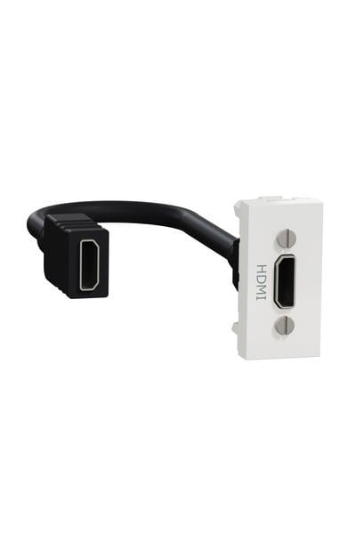 Schneider (NU343018) Yeni Unica, HDMI Konnektörlü Priz 1 modül, Beyaz