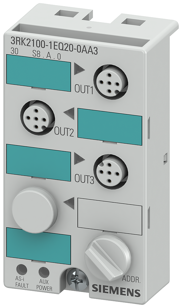 Siemens 3RK2100-1EQ20-0AA3 AS-I K45 Slave - 3DO (1A)