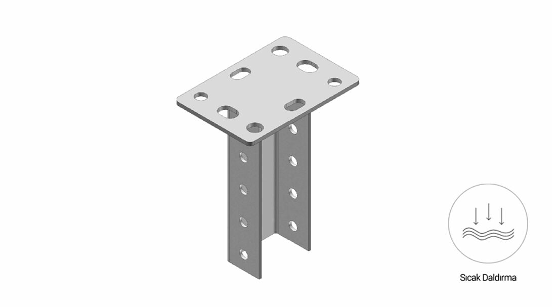 EAE TMP 43 - Tavan Montaj Elemanı (2mm) - Sıcak Daldırma