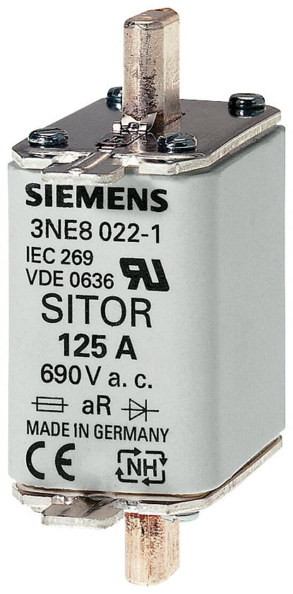 Siemens 3NE1021-0 SITOR SİGORTA; 690V AC; gR/gS; 100A; BOY:00