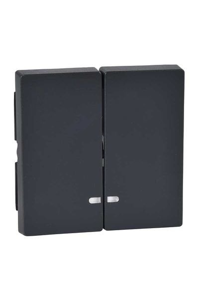 Schneider (MTN3420-0414) Işıklı komütatör tuş kapağı, System-M, Antrasit