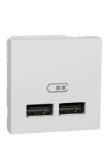 Schneider (NU341818) Yeni Unica, 2xUSB Şarj Prizi 1A Type A 2 modül, Beyaz