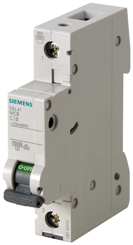Siemens 5SL4125-7 25A; 1 FAZLI; 70mm OTOMAT; ANAHTARLI OTOMATİK SİGORTA; 10kA; C TİPİ; YAVAŞ KARAKTERLİ