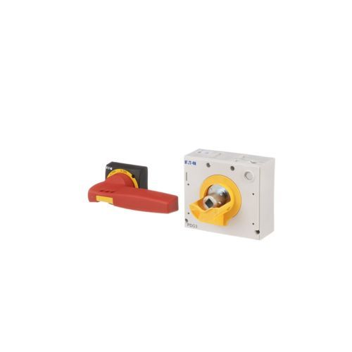 Eaton PDG3XHMDEP Kompakt Şalter Aksesuarı: Kapı Döner Kurma Kolu, Kırmızı, Kilitlenebilir (PDE3 için) (PDG3XHMDEP)