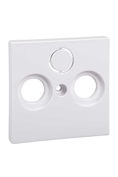 Schneider (MTN296725) TV Prizi tuş kapağı (2/3 delikli), System-M, Aktif beyaz