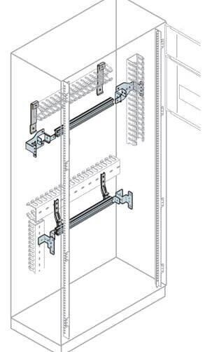 ABB EH0024 DINrail w=600mm(24 mod)kit+front support
