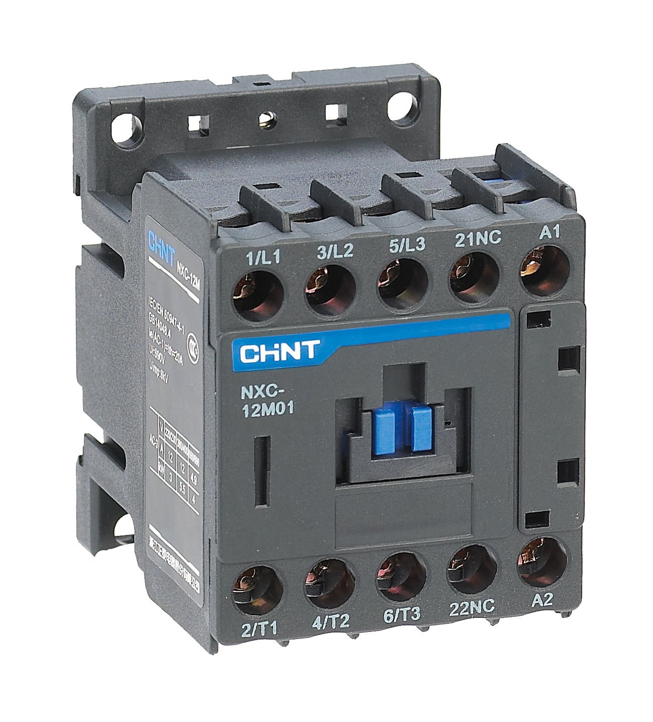 Chint (836592) NXC-12M01 5,5 kW / 220VAC Bobinli 1NK Yardımcı Kontaklı 3 Kutuplu Mini Kontaktör