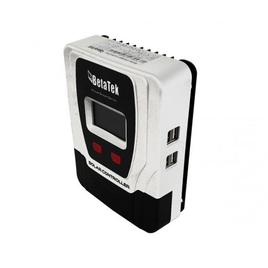 BETATEK ŞARJ KONTROL CİHAZLARI - PWM OCEAN DREAM ALÜMİNYUM SOĞUTMALI 40A - 12/24V MAX PV GÜÇ W:600W (12V); 1200W (24V); USB ÇIKIŞ:5V 2.4A