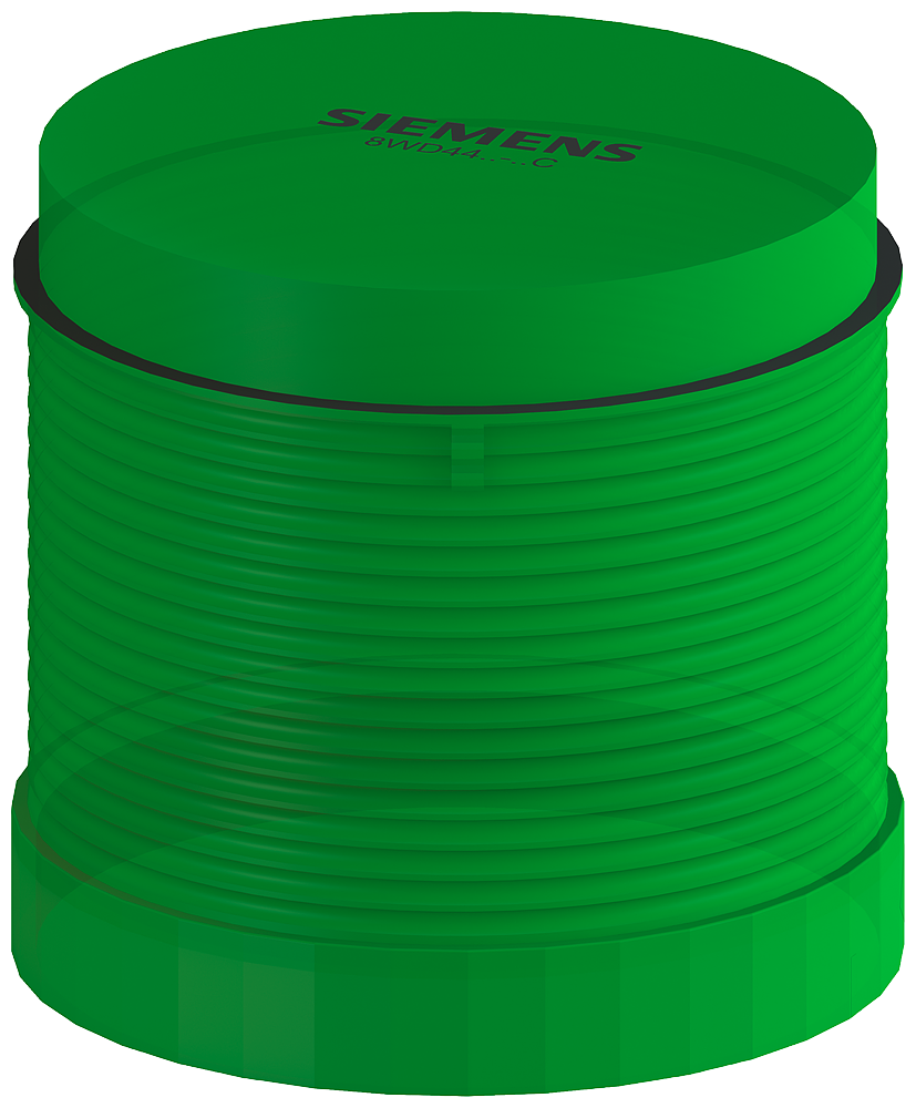 Siemens 8WD4400-1AC 8WD Sinyal Kolonu, Sinyal Elemanı, BA15d Ampul/ LED Uyumlu (LED ya da Ampül Ayrı Sipariş Edilir), Kalıcı Işıklı, Yeşil, 70mm