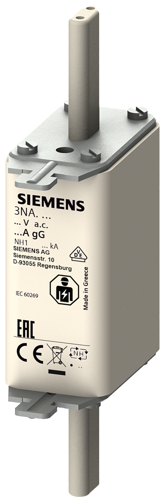 Siemens 3NA3136 STEATİT(SERAMİK) GÖVDELİ NH-BIÇAKLI SİGORTA BUŞONU; 160A; BOY 1; GENİŞLİK 30mm