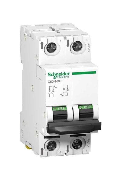 Schneider (A9N61538) Acti9 C60H-DC 2P 50A, 6kA C Eğrisi Otomat