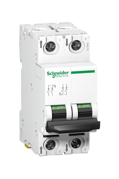 Schneider (A9N61526) Acti9 C60H-DC 2P 6A, 6kA C Eğrisi Otomat