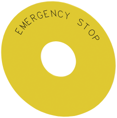Siemens 3SU1900-0BC31-0DA0 Sirius ACT Sarı taban plakası ”EMERGENCY STOP”