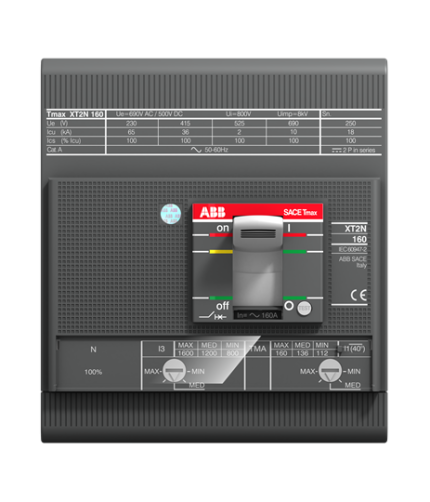 ABB 1SDA067576R1 XT2S 160 TMA 50-500 4p F F               (4x50A 50kA Ayar Sahalı Şalter)