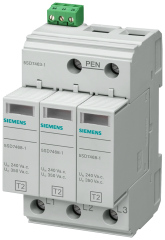 Siemens 5SD7463-1 C SINIFI 3 KUTUPLU ENVERSÖR KONTAKLI TN-C SİSTEMLERİ İÇİN 3+0 DEVRELİ AŞIRI GERİLİM SINIRLAYICISI PARAFUDR
