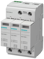 Siemens 5SD7463-0 C SINIFI 3 KUTUPLU TN-C SİSTEMLERİ İÇİN 3+0 DEVRELİ AŞIRI GERİLİM SINIRLAYICISI PARAFUDR
