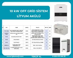 10 kW OFF GRİD SİSTEM - LİTYUM AKÜLÜ