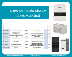 6 kW OFF GRİD SİSTEM - LİTYUM AKÜLÜ