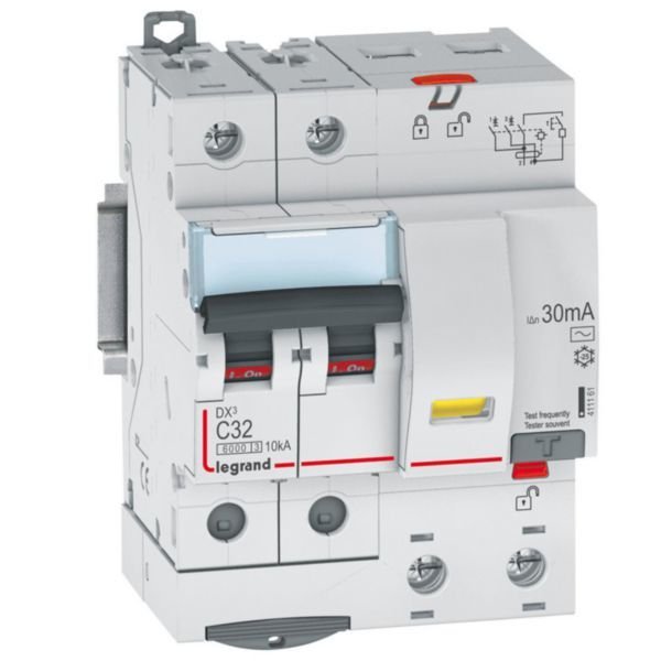 Legrand (411161) DX³ RCBO 32A 2P AC tipi 30mA