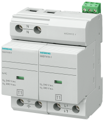 Siemens 5SD7412-1 B SINIFI; 2 KUTUPLU TT VE TN-S SİSTEMLERİ İÇİN; YILDIRIMA KARŞI KORUYUCU PARAFUDR