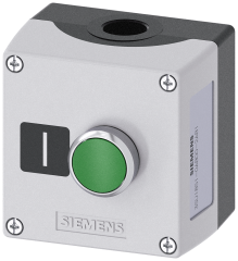 Siemens 3SU1851-0AB00-2AB1 Sirius ACT Kutulu Buton Setleri Metal etanj kutusu 1 yeşil buton 1NO kontak