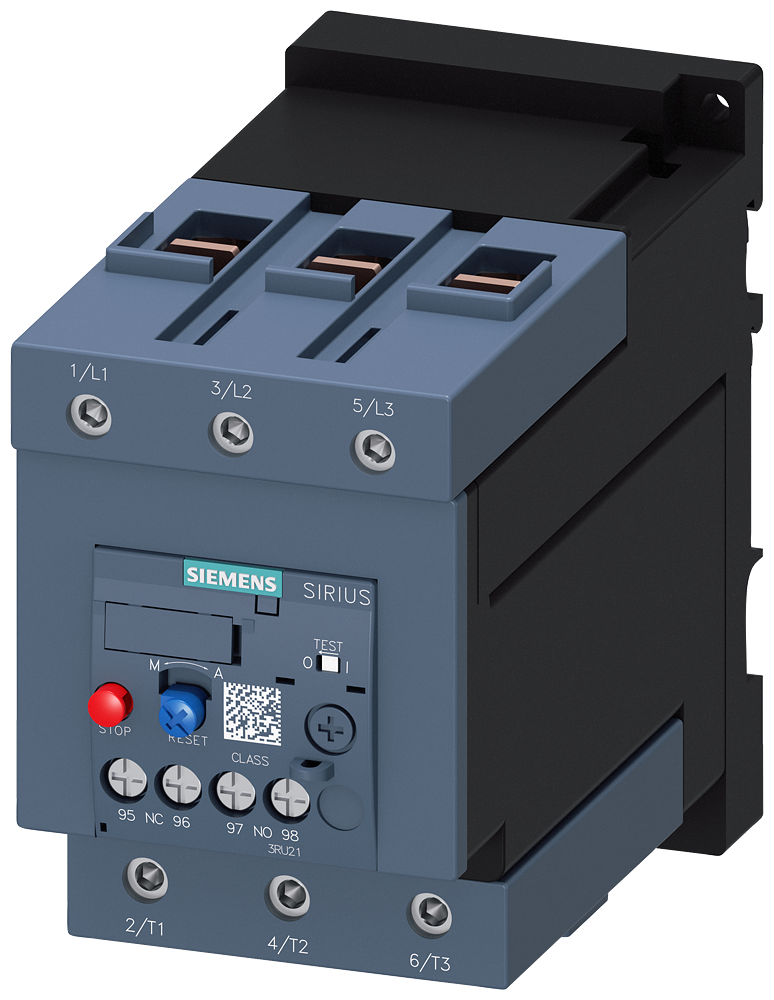 Siemens 3RU2146-4KB1 3RU2 SIRIUS TERMİK RÖLE; FAZ KORUMALI; 1NO+1NC YARDIMCI KONTAKLI 57-75A;  BOY S3 ( RAYA MONTAJLI )