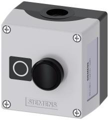Siemens 3SU1801-0AE00-2AB1 Sirius ACT Kutulu Buton Setleri Plastik etanj kutusu 1 siyah buton 1NC kontak