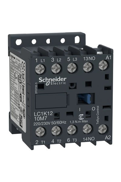 Schneider (LC1K1210E7) TeSys K Kontaktör 3P 12A AC3 48VAC 1NA