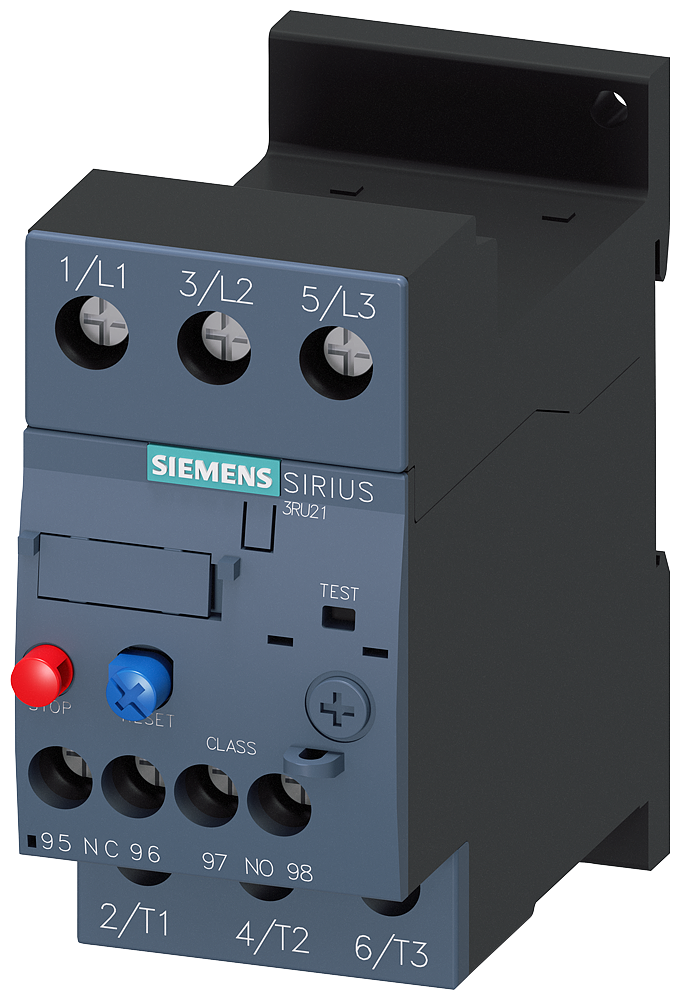 Siemens 3RU2126-4NB1 3RU2 SIRIUS TERMİK RÖLE; FAZ KORUMALI; 1NO+1NC YARDIMCI KONTAKLI 23-28A;  BOY S0 ( RAYA MONTAJLI )