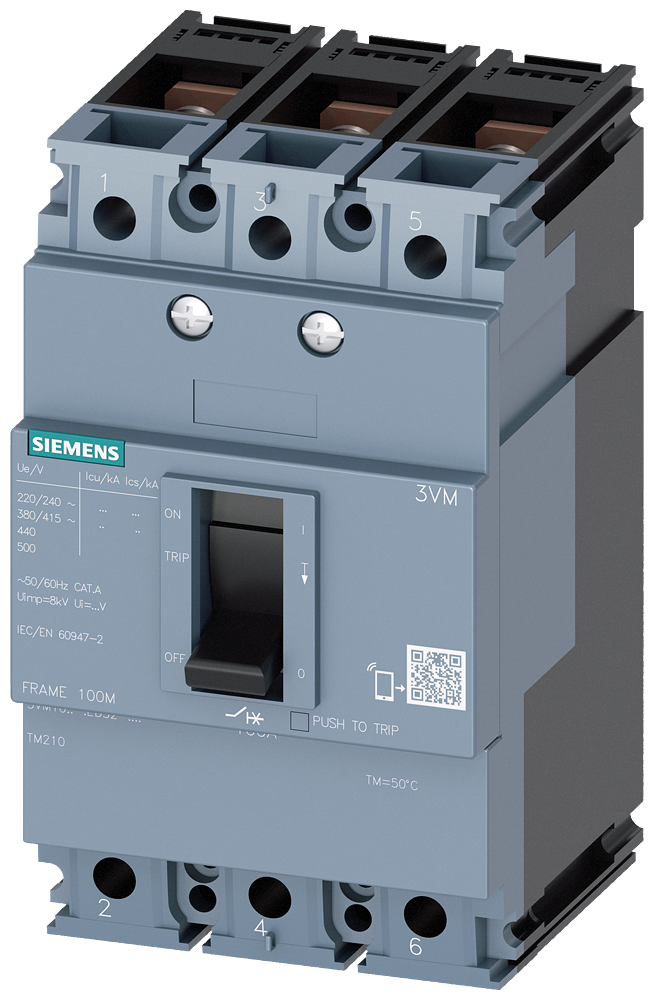 Siemens 3VM1025-3ED32-0AA0 SENTRON 3VM KOMPAKT TİP TERMİK MANYETİK GÜÇ ŞALTERİ; 3VM1; 25kA; 25A; SABİT TERMİK; SABİT MANYETİK; 3 KUTUPLU